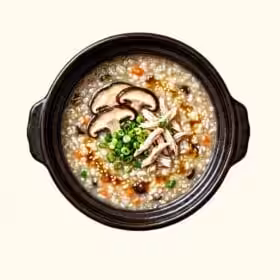 食材豐富營養的陶鍋粥